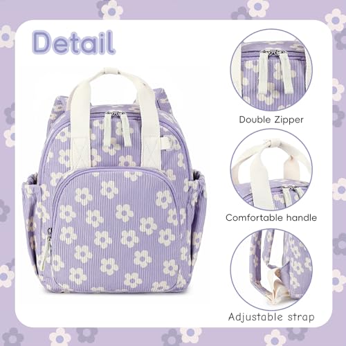 Bluboon Toddler Backpack for Girls Boys 2-4 Cute 12" Preschool Kindergarten Backpacks Kids Daycare Bags School Travel (Flower-purple, Age 2-4 (12" H not Fit A4 Folder)) - color: Flower-purple, size: Age 2-4 (12" H not Fit A4 Folder)