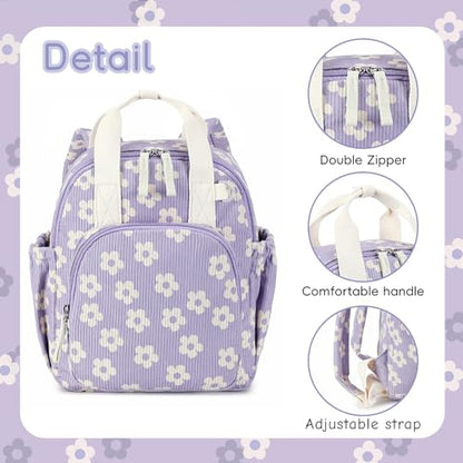 Bluboon Toddler Backpack for Girls Boys 2-4 Cute 12" Preschool Kindergarten Backpacks Kids Daycare Bags School Travel (Flower-purple, Age 2-4 (12" H not Fit A4 Folder)) - color: Flower-purple, size: Age 2-4 (12" H not Fit A4 Folder)