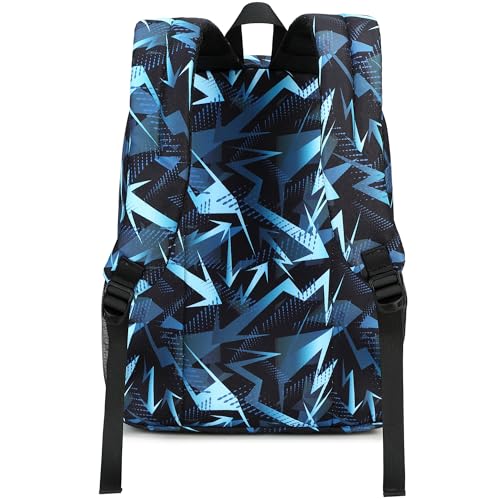 abshoo Classical Basic Geometry Mens School Backpack For College Teen Boys Water Resistant Bookbag (Geometry Black B) - color: Geometry Black B, size: 16.5 Inc