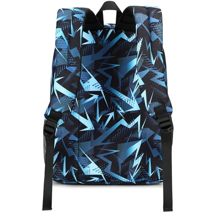 abshoo Classical Basic Geometry Mens School Backpack For College Teen Boys Water Resistant Bookbag (Geometry Black B) - color: Geometry Black B, size: 16.5 Inc