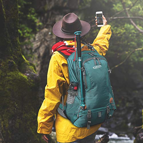 G4Free 50L Hiking Backpack Waterproof Daypack Outdoor Camping Climbing Backpack with Rain Cover for Men Women - color: Dark Green01