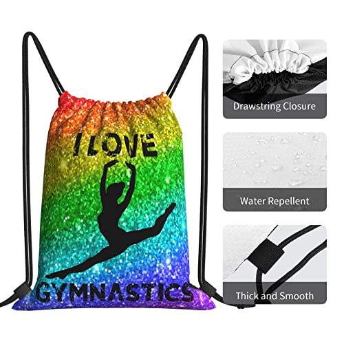 Gymnastics Drawstring Backpack Gym String Bag Drawstring Sackpack Sport For Womens Mens - color: A2 Gymnastics