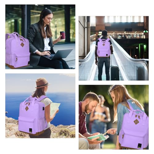 Goloni Small Carry On Travel Backpack with USB Charging Port, Lightweight Water Resistant Mini Carry-on Backpack for Men Women, Compact Personal Everyday Backpack,Purple - color: Purple