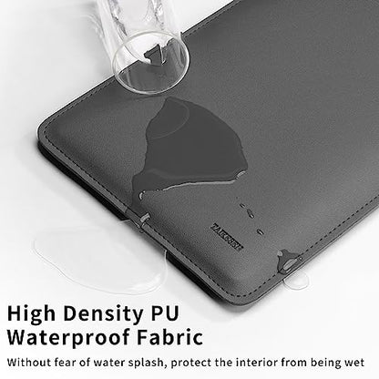 Laptop Sleeve Bag Compatible with MacBook 12 A1534/Air 11 13 M1 A2337/Pro 13 A2338, 11.6-12.3 Acer Chromebook/HP Stream/ASUS/Surface Pro 8/7/6/X/5/4/3, PU Bag with Small Case, Grey - color: Gray, size: 12-13.3 inch