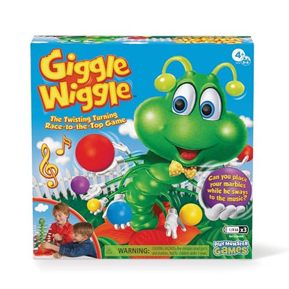 Giggle Wiggle Board Games for Kids, Family Game Night, Hand-Eye Coordination, Preschool Games, The Wiggle Race to Get Your Marbles to The Top Game, Ages 4+, Batteries Not Included - style: Giggle Wiggle