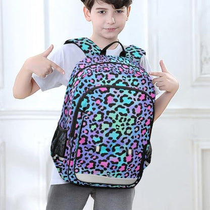 ALAZA Leopard Print Cheetah Purple Laptop Backpack Purse for Women Men Travel Bag Casual Daypack with Compartment & Multiple Pockets - color: Leopard