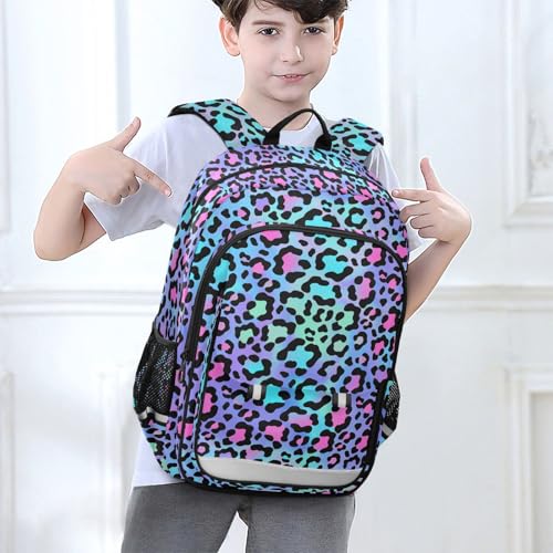 ALAZA Leopard Print Cheetah Purple Laptop Backpack Purse for Women Men Travel Bag Casual Daypack with Compartment & Multiple Pockets - color: Leopard