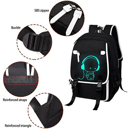 Asge Large 3 Piece Backpack Set - Boys & Girls Teenage Reflective Waterproof School Satchel for Travel & Outdoor - color: Oslei128-2