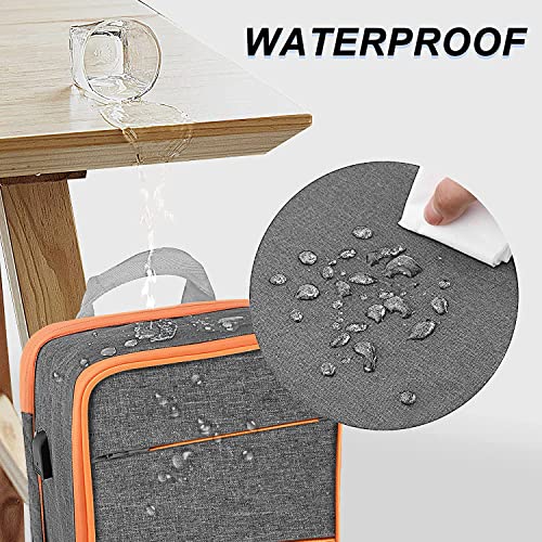 ZINZ Slim & Expandable Laptop Backpack Water Resistant Backpack Travel Backpack Compatible with MacBook Air/Pro/Neo 13-14 inch, XPS 13/14, Surface 13.5" and Most 13-14 Notebooks，G01OG01 - color: G01og01, size: 13"-14"
