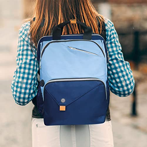 Hap Tim Laptop Backpack 15.6/14/13.3 Inch Laptop Bag Travel Backpack for Women/Men Waterproof School Computer Bag Large Capacity Bookbag for College/Travel/Business (7651EU), Blue - color: Blue