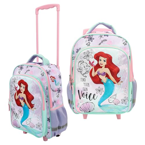 The Little Mermaid Ariel Find Your Voice 16" Rolling Travel Backpack - color: Disney Find Your Own Voice