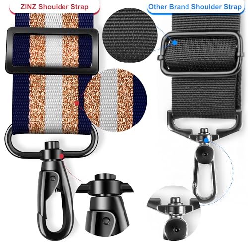 ZINMARK Shoulder Strap 59 inch, Extra-Thick Fixed Cushion Pad and Dual Clasps Universal Replacement Strap for Bags, Camera, Crossbody，Lawn mower Blue Gold Jacquard - color: Blue Gold Jacquard