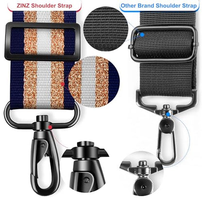 ZINMARK Shoulder Strap 59 inch, Extra-Thick Fixed Cushion Pad and Dual Clasps Universal Replacement Strap for Bags, Camera, Crossbody，Lawn mower Blue Gold Jacquard - color: Blue Gold Jacquard