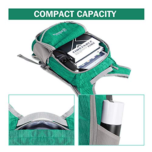 ZOMAKE Ultra Lightweight Packable Backpack 18L, Small Foldable Hiking Backpacks Water Resistant Folding Daypack for Travel(Dark Green) - color: Dark Green, size: 18L