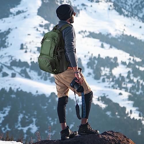 G4Free 40L Lightweight Packable Hiking Backpack, Waterproof Travel Daypack - color: Army Green