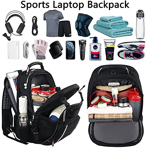 Jiefeike Travel Laptop Backpack, Extra Large Bookbag for Men Women,Basketball Backpack RFID Anti Theft TSA Approved College Student Waterproof Bag Fits 17 Inch Computer Notebook