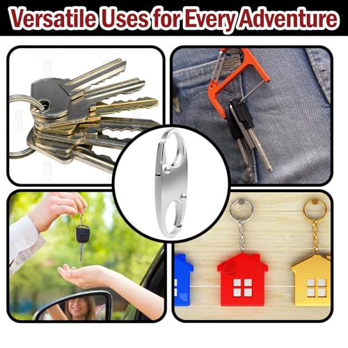 Zipper Clips Anti Theft, Double Opening Small S Carabiner, Zipper Pull Replacement, for Backpack Purse Luggage Suitcase - color: Black and Sliver