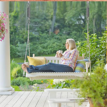SELEWARE 4 Pack Swing Hangers Swing Set Hooks Stainless Steel Hammock Hooks for Porch Swing, Hammock Chair, Heavy Bag, Yoga Silk, Suspension Straps, Gymnastics Rings - color: Stainless 4 Pack Swing Hooks