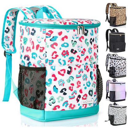 Wolka Cooler Backpack 30 Cans,Portable Backpack Coolers Insulated Leak Proof,Waterproof Soft Sided Cooler Bag for Travel,Beach,Camping,Picnic,Lunch Backpack for Women (Water Elf) - color: Water Elf