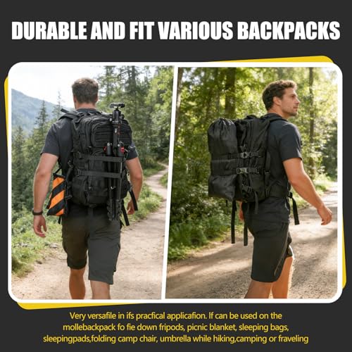 Tactical Molle System Backpack Straps - Adjustable 20.8" Pack Attachment Strap Accessories - size: 2 PCS (Magnetic Style)
