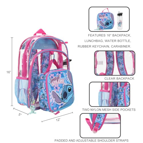 BIOWORLD Womens Kid Lilo & Stitch Backpack Set (Little Kid/Big Kid) Sky Blue 2 Onesize - color: Set Lilo & Stitch Sky Blue 2, size: 16 Inches