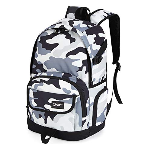 rickyh style School Backpack Travel Bag for Men & Women Lightweight College Back Pack with Laptop Compartmen - color: 04camouflage White