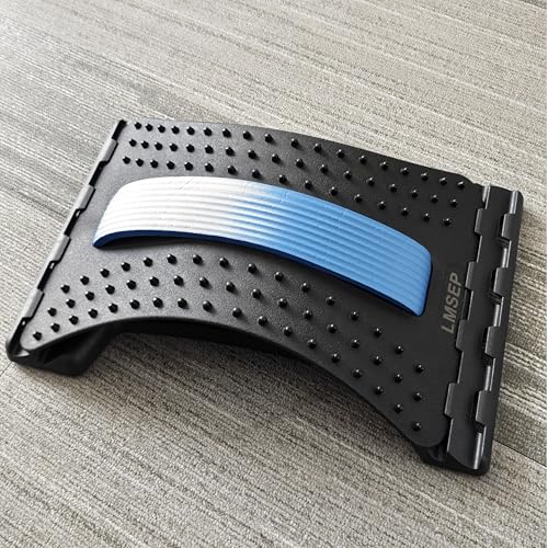 LMSEP Back Stretcher for Lower Back Pain Relief, Multi Level Back Cracker Board for Herniated Disc, Scoliosis, Spine Decompression, Back Cracking Device, Upper and Lower Back Stretcher