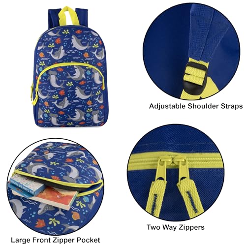 Trail maker Wholesale Kids Backpacks for Boys, Girls Bulk Backpacks 24 Pack with Fun Patterns, Adjustable Padded Straps - color: Male Fantastic Creature Prints