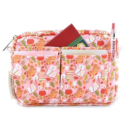 Portfolio Organizer with Multiple Pockets, Waterproof Travel Zippered Toiletry Bag, Portable Storage Pencil Pouch for Notebooks, Stationeries, Make-up, Journal Office Art Supplies.Socks Book - color: Socks Book