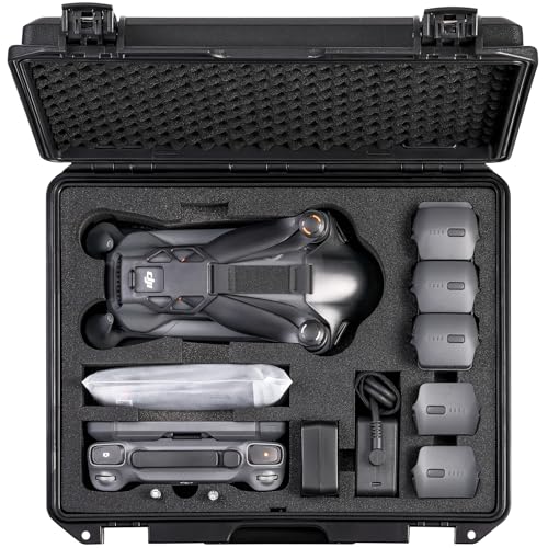 Waterproof Hard Case for DJI Mavic 4 Pro Creator Combo/ Fly More Combo Accessories, Travel Storage Bag for Mavic 4 Pro Flight Battery ×5, Compatible with 100W/ 240W Power Adapter (Case and Foam Only) - color: For Mavic 4 Pro