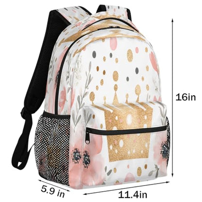 Crown Anemones Laptop Backpack for Women 17 inch Backpacks Lightweight Computer Bag Rucksack Casual Daypack Work Travel - color: Multicolor-8