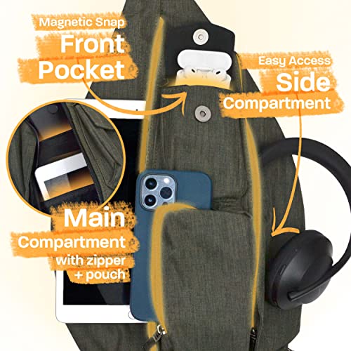 Nupouch Rucksack Pickleball Bag, Anti-Theft Crossbody Sling, USB Charging Connector Port, Backpack, Blue Camo - color: Blue Camo