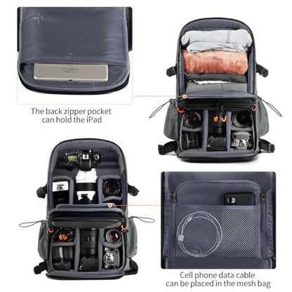 K&F CONCEPT Camera Bag 32L, 2 in 1 Camera Backpack - size: 32L