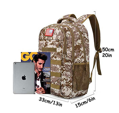 4land Camo Backpack for Boys,Army Boys Backpacks for Elementary Middle School Military,Camouflage Bookbag 40L - color: A-de