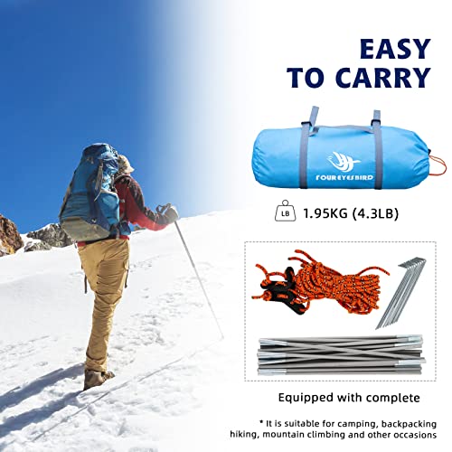 7.2 × 4 × 4 Feet Single Backpack Tent, Waterproof Camping and Hiking Tent can be Used by One Person, Light and Durable - color: Blue