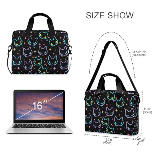 JIPONI Laptop Bag For Women Men, 15.6 16 IN Tote Work bags, Briefcase Messenger Computer Case 01 - color: Multi 1