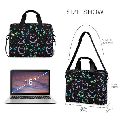 JIPONI Laptop Bag For Women Men, 15.6 16 IN Tote Work bags, Briefcase Messenger Computer Case 01 - color: Multi 1