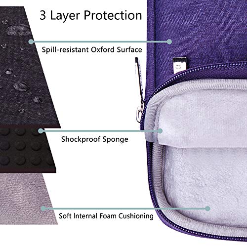 Voova Laptop Sleeve Carrying Case 14 15 Inch Compatible with MacBook Air 15 M2/M3/M4 2022-2025, MacBook Pro 15, Hp Chromebook 14, Waterproof Slim Computer Cover Bag,Purple - color: Purple, size: 14-15 Inch