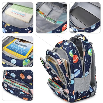 abshoo Lightweight Elementary School Backpack For Boy Kindergarten Boys Bookbag Solar System Kids School Bags (Space Planet) - color: Space Planet