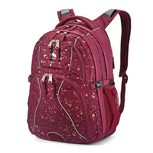 High Sierra Swerve Laptop Backpack, One Size, Copper Splater/Maroon - color: Cooper Splater/Maroon