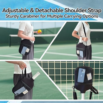 Pickleball Paddle Cover with Adjustable Shoulder Strap & Mesh Pocket
