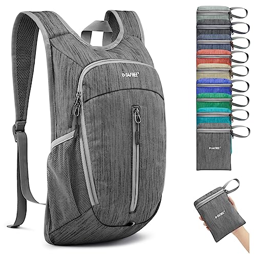 G4Free 10L Hiking Backpack Small Travel Hiking Daypack Lightweight Packable Backpack Casual Foldable Shoulder Bag | Lightweight Packable Daypack, Casual Foldable Shoulder Bag, Dark Grey - color: Dark Grey