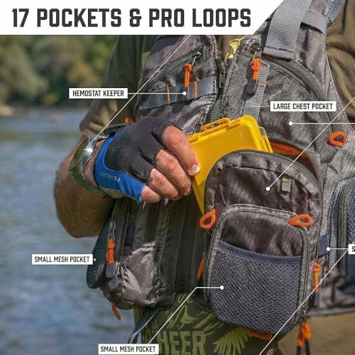 Kylebooker Fly Fishing Vest Pack Adjustable for Men and Women - color: Army Green