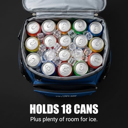 18 Can Cooler Backpack, Insulated Leakproof Soft Cooler with Bottle Opener, Padded Straps, Hiking Travel Picnic