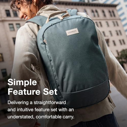 Osprey Arcane Small Day Commuter Backpack - Lightweight Everyday Bag with Laptop Sleeve, Nirvana Blue Heather - color: Nirvana Blue Heather