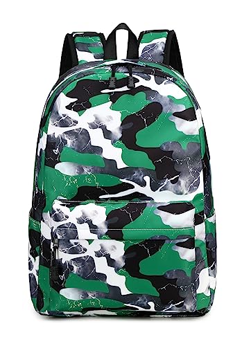 Lmwzh Backpack For Boys Girls Elementary Waterproof teen School Bags Kids Bookbag Lightweight Camo Green - color: Green