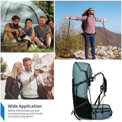 Hiking Backpack,40L to 50L Extra Large Capacity Hiking Bag,Internal Frame Camping Backpack,Upgraded X-PAC Lightweight Sport Daypack Travel Backpack Fit For Mountain Climbing Camping(Grey Green) - color: Grey Green