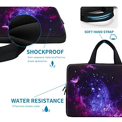 iColor 14 15 15.4 15.6 inch Laptop Bag Sleeve Handle Chromebook Case Protect Pouch Holder Notebook Sleeve Neoprene Chromebook Cover Soft Carrying Travel Case Galaxy ICB-15 - color: ICB-015