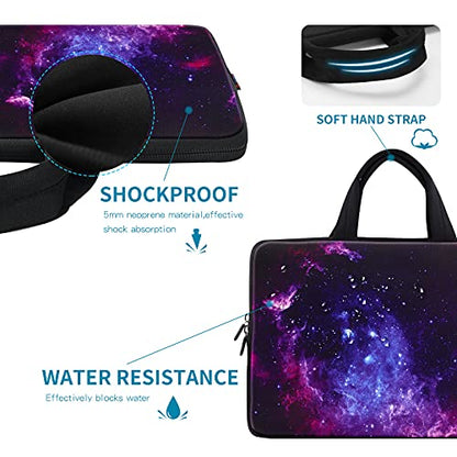 iColor 14 15 15.4 15.6 inch Laptop Bag Sleeve Handle Chromebook Case Protect Pouch Holder Notebook Sleeve Neoprene Chromebook Cover Soft Carrying Travel Case Galaxy ICB-15 - color: ICB-015