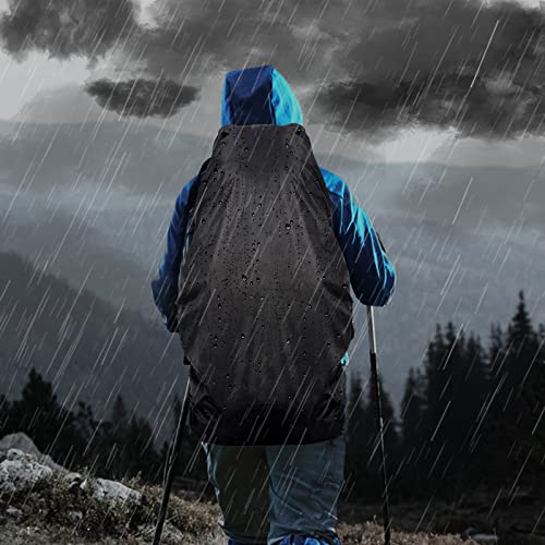 90L Hiking Backpack, Waterproof Camping Bag with Rain Cover, Lightweight Backpacking Back Pack - color: Blue